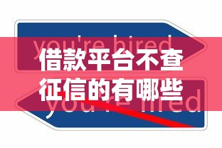 借款平台不查征信的有哪些？这几种渠道可以试试