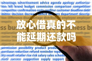 放心借真的不能延期还款吗？平台规则与应对技巧解析