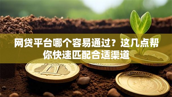 网贷平台哪个容易通过？这几点帮你快速匹配合适渠道