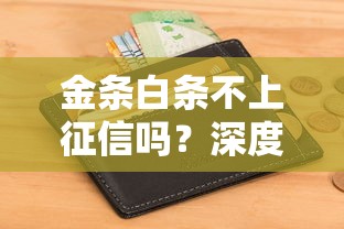 金条白条不上征信吗？深度解析信用记录真相