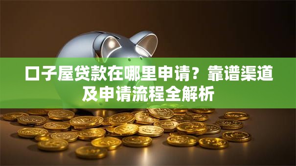 口子屋贷款在哪里申请？靠谱渠道及申请流程全解析