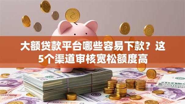 大额贷款平台哪些容易下款？这5个渠道审核宽松额度高