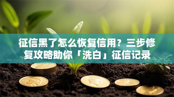 征信黑了怎么恢复信用？三步修复攻略助你「洗白」征信记录