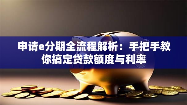 申请e分期全流程解析：手把手教你搞定贷款额度与利率