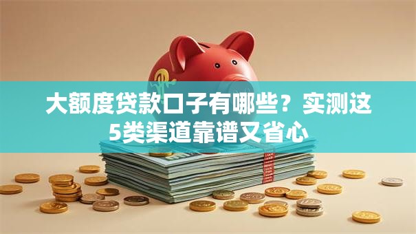 大额度贷款口子有哪些？实测这5类渠道靠谱又省心