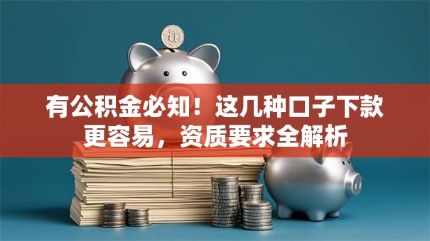 有公积金必知！这几种口子下款更容易，资质要求全解析