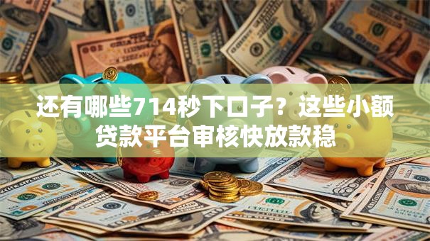 还有哪些714秒下口子？这些小额贷款平台审核快放款稳