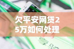 欠平安网贷25万如何处理？过来人经验分享自救指南