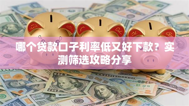 哪个贷款口子利率低又好下款？实测筛选攻略分享