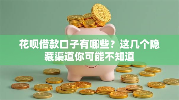 花呗借款口子有哪些？这几个隐藏渠道你可能不知道