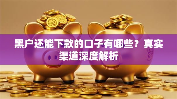 黑户还能下款的口子有哪些？真实渠道深度解析