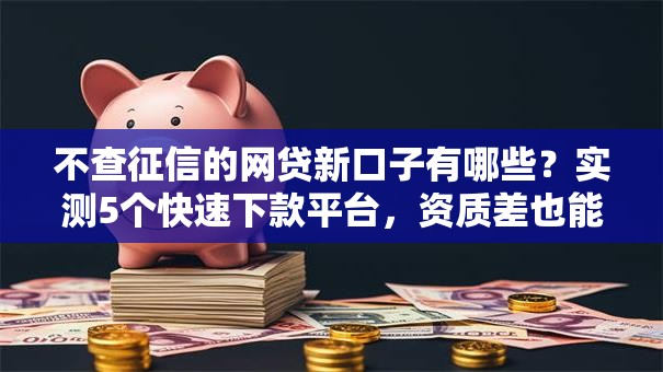 不查征信的网贷新口子有哪些？实测5个快速下款平台，资质差也能过！