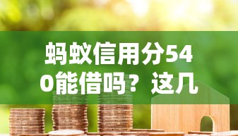 蚂蚁信用分540能借吗？这几个平台支持循环借款，额度稳定！