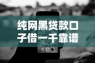 纯网黑贷款口子借一千靠谱吗？这些陷阱和技巧必须知道