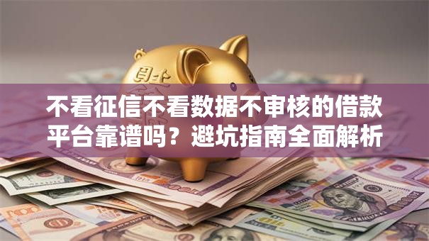 不看征信不看数据不审核的借款平台靠谱吗？避坑指南全面解析