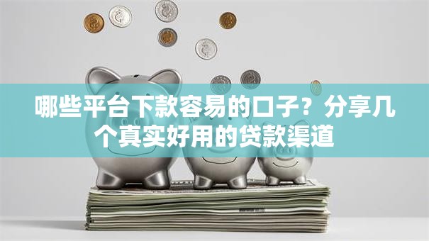 哪些平台下款容易的口子？分享几个真实好用的贷款渠道