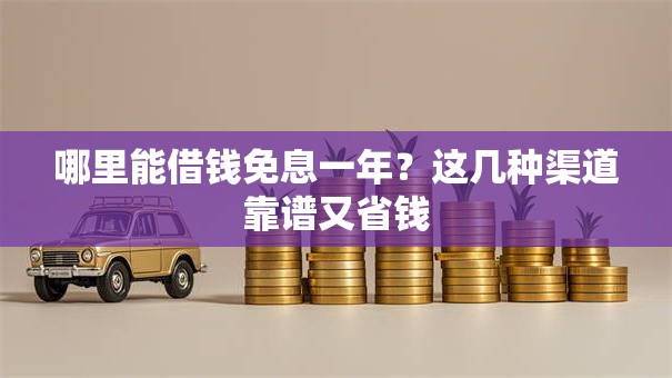 哪里能借钱免息一年？这几种渠道靠谱又省钱