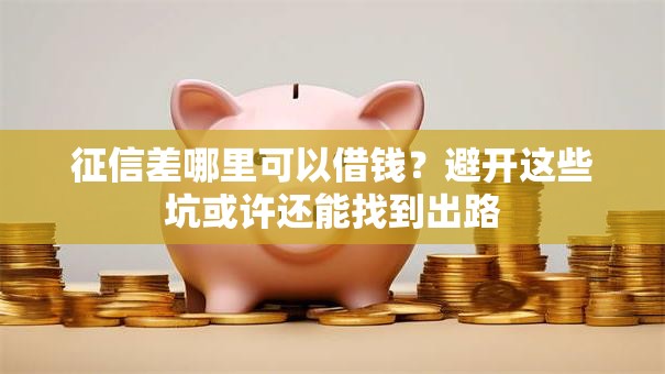 征信差哪里可以借钱？避开这些坑或许还能找到出路