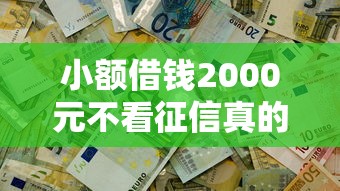 小额借钱2000元不看征信真的必下款吗？