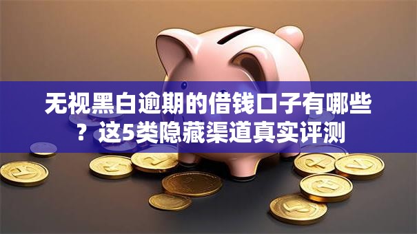 无视黑白逾期的借钱口子有哪些？这5类隐藏渠道真实评测
