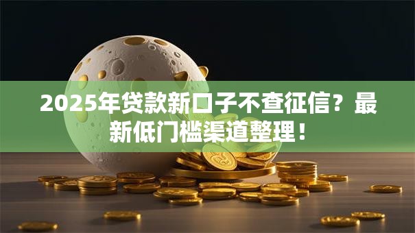 2025年贷款新口子不查征信？最新低门槛渠道整理！