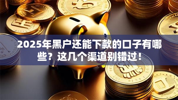 2025年黑户还能下款的口子有哪些？这几个渠道别错过！