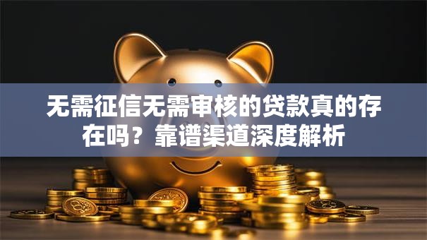 无需征信无需审核的贷款真的存在吗？靠谱渠道深度解析