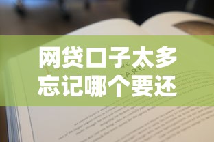 网贷口子太多忘记哪个要还了？教你快速查清还款平台