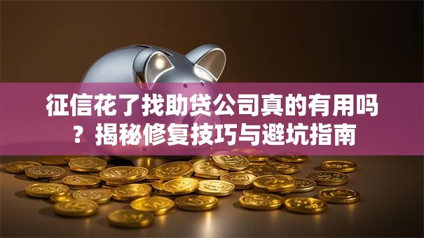 征信花了找助贷公司真的有用吗？揭秘修复技巧与避坑指南