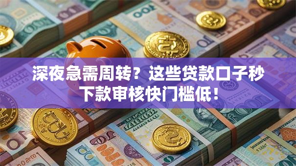 深夜急需周转？这些贷款口子秒下款审核快门槛低！