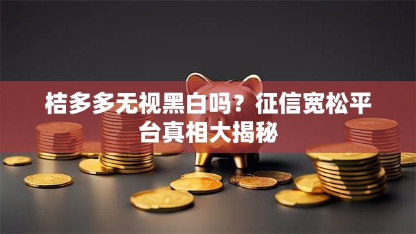桔多多无视黑白吗？征信宽松平台真相大揭秘