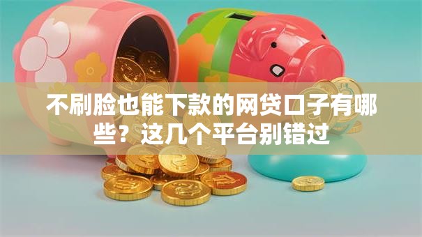 不刷脸也能下款的网贷口子有哪些？这几个平台别错过
