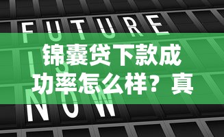 锦囊贷下款成功率怎么样？真实用户经验分享+避坑指南