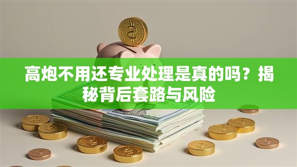 高炮不用还专业处理是真的吗？揭秘背后套路与风险
