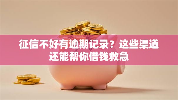 征信不好有逾期记录？这些渠道还能帮你借钱救急