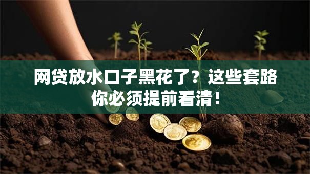网贷放水口子黑花了？这些套路你必须提前看清！