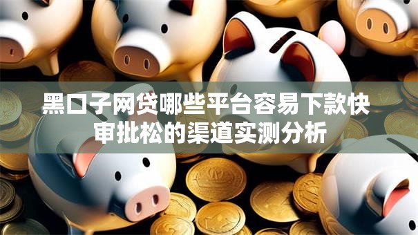 黑口子网贷哪些平台容易下款快 审批松的渠道实测分析