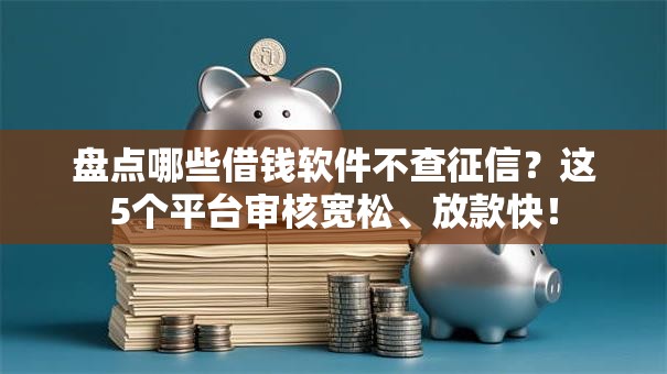 盘点哪些借钱软件不查征信？这5个平台审核宽松、放款快！