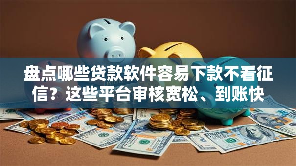 盘点哪些贷款软件容易下款不看征信？这些平台审核宽松、到账快