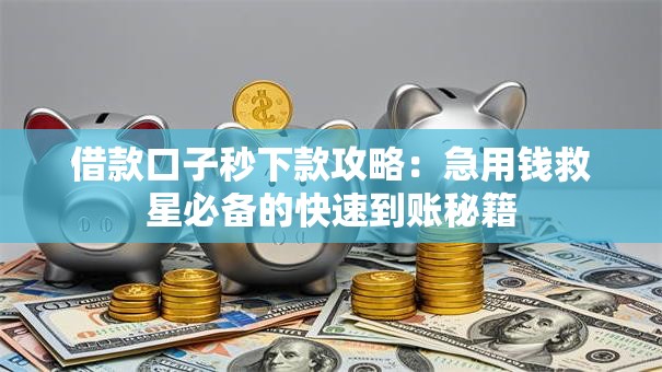 借款口子秒下款攻略：急用钱救星必备的快速到账秘籍