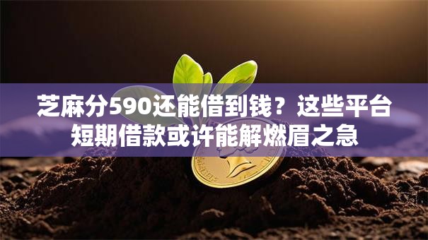 芝麻分590还能借到钱？这些平台短期借款或许能解燃眉之急