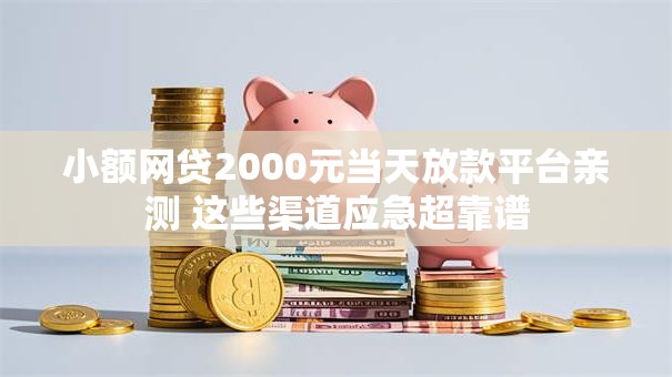 小额网贷2000元当天放款平台亲测 这些渠道应急超靠谱