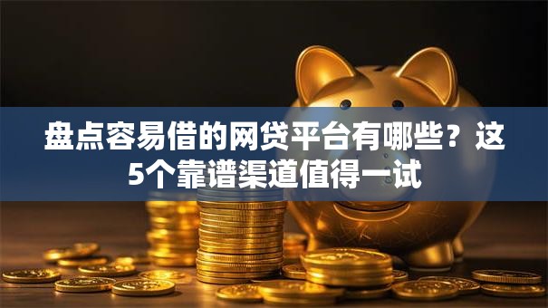 盘点容易借的网贷平台有哪些？这5个靠谱渠道值得一试