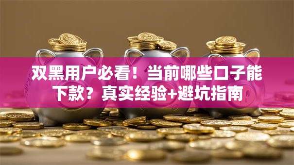 双黑用户必看！当前哪些口子能下款？真实经验+避坑指南