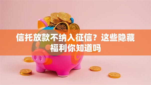信托放款不纳入征信？这些隐藏福利你知道吗