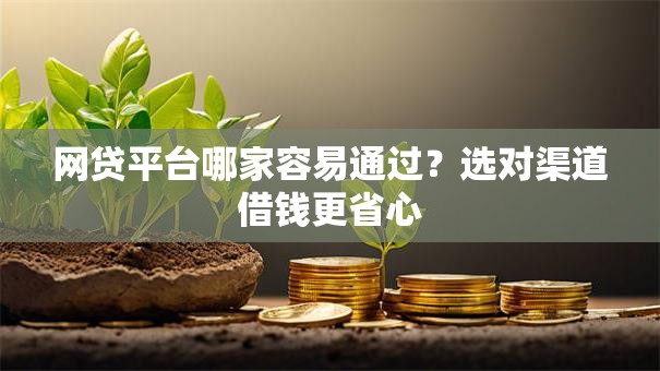 网贷平台哪家容易通过？选对渠道借钱更省心