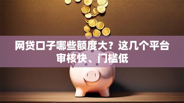 网贷口子哪些额度大？这几个平台审核快、门槛低