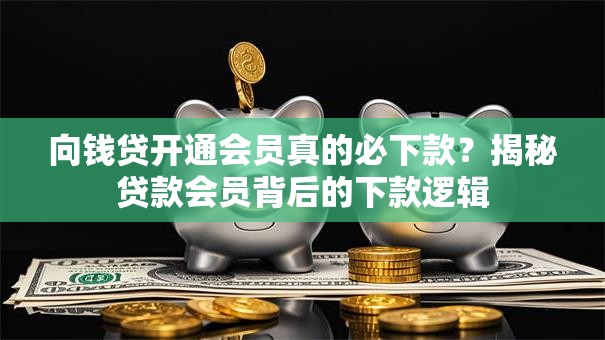 向钱贷开通会员真的必下款？揭秘贷款会员背后的下款逻辑