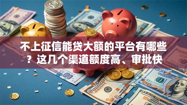 不上征信能贷大额的平台有哪些？这几个渠道额度高、审批快