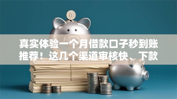真实体验一个月借款口子秒到账推荐！这几个渠道审核快、下款稳
